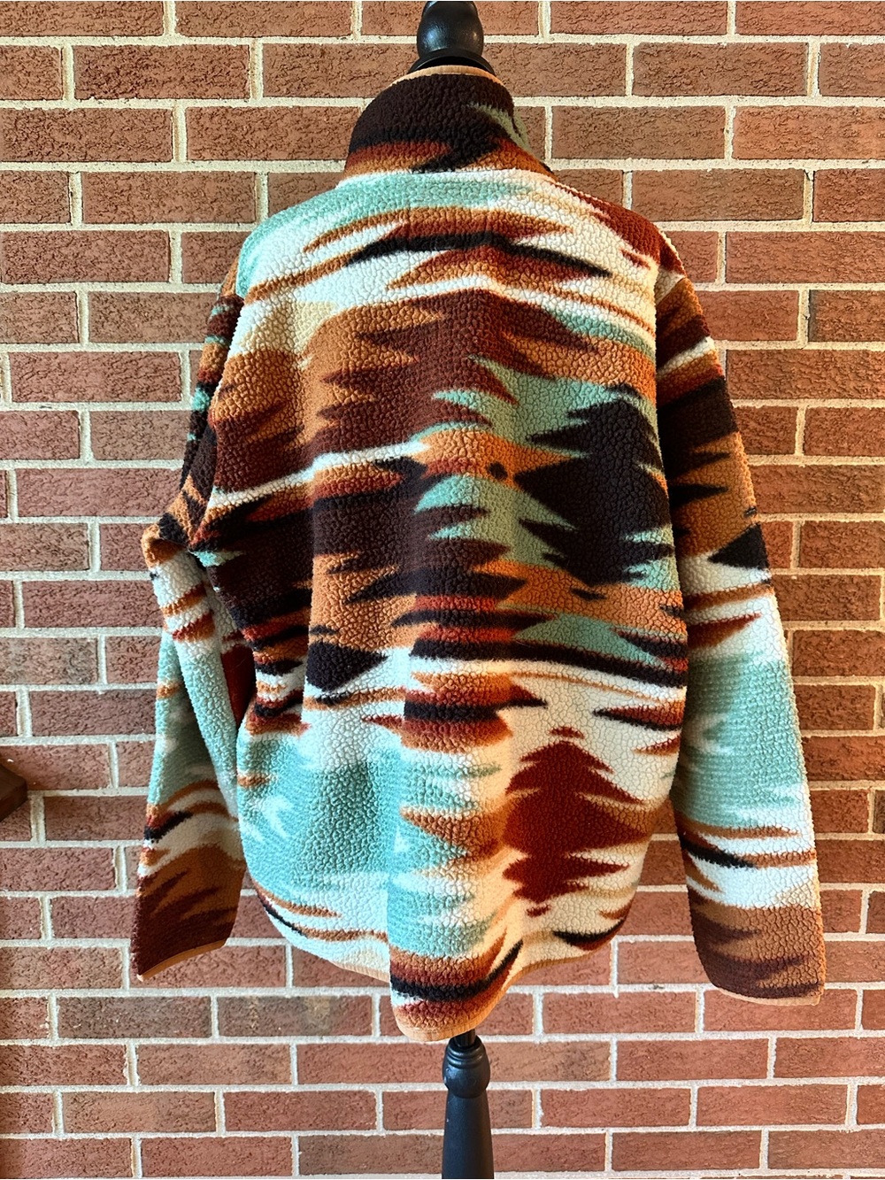 Wrangler Women’s Pullover Sherpa Fleece Quarter Zip Aztec Western, XXL - Picture 5 of 11